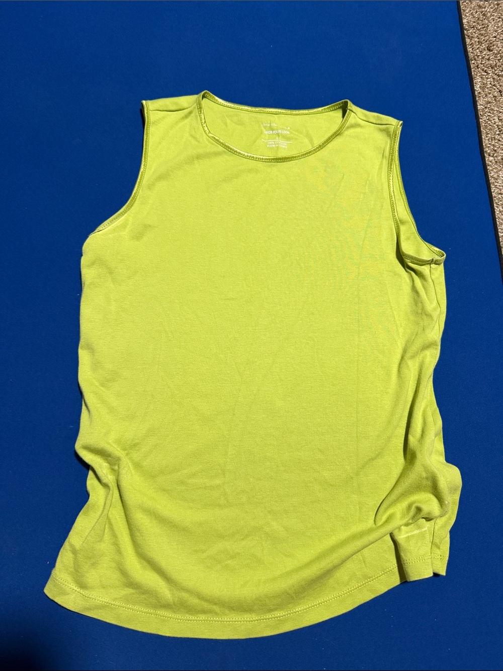 Vintage Christopher & Banks Lime Green Sleeveless Tank Top